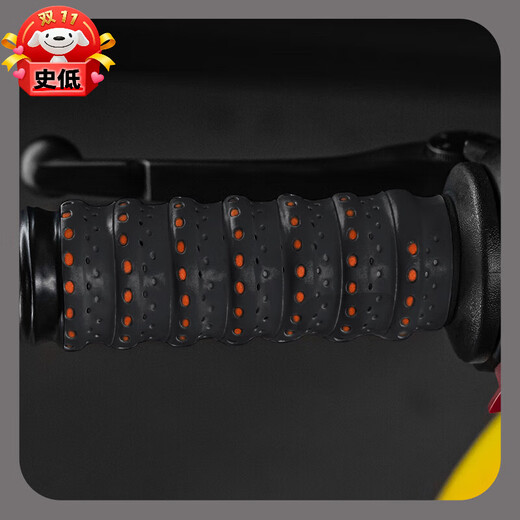 TLXT bicycle handlebar cover with anti-slip and anti-collision mountain bike handlebar cover, handlebar protective cover, decorative modification parts, 1 pair, beautiful jet black, two-color version