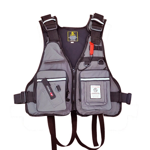 Fishing life jacket, fishing clothing, large buoyancy, portable Luaji fishing, sea fishing, one-size-fits-all, multi-function, one-size-fits-all, black