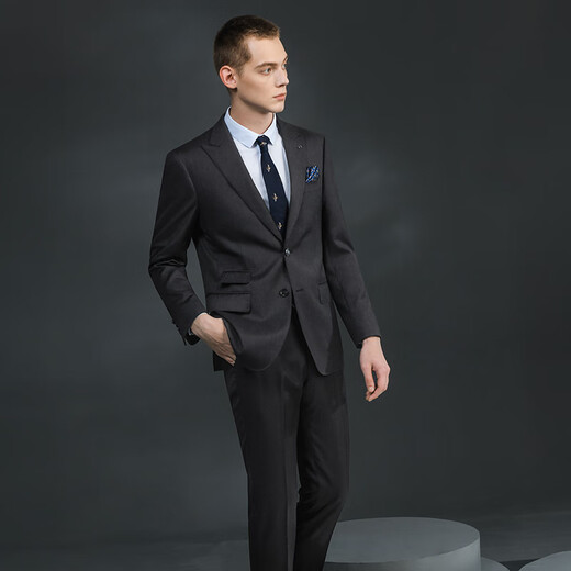 Guillaume de Mons imported from Italy virgin wool blazer men's formal wear men's groom wedding dress suit Italian fabric top + trousers 48 tops trousers size please note