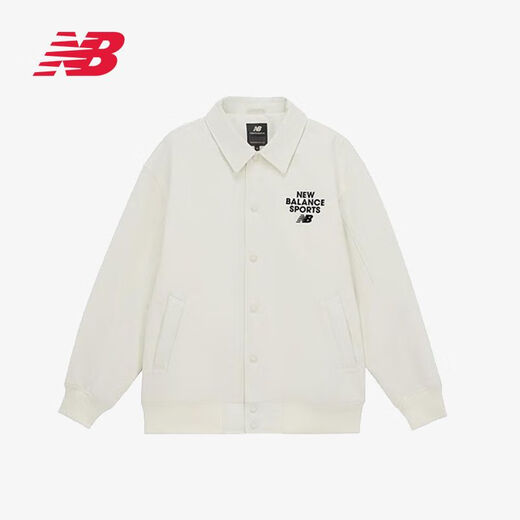 
NEW BALANCE neutral solid color lapel letter printed long-sleeved jacket 5QD12083-IV XS Height 160cm One size 5QD183-IV