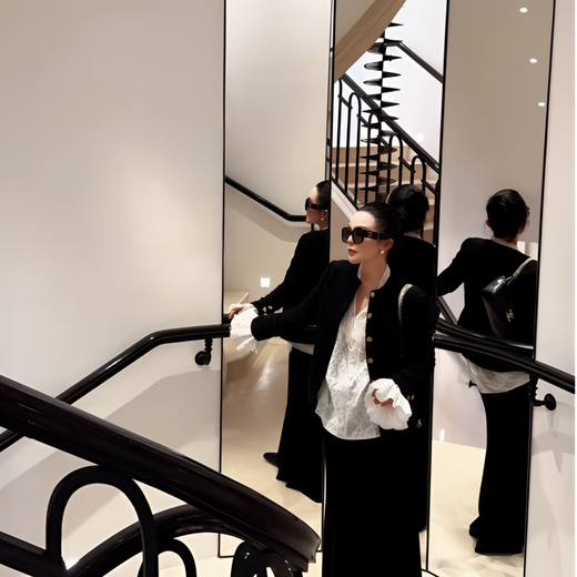 SIQIYOUNG Camellia - Hollow three-dimensional embroidery top, embroidered fabric super petal shirt, moonlight white M