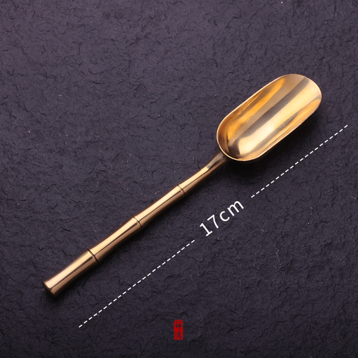 Brass Tea Ceremony Six Gentlemen Set Tea Clamp Tea Spoon Tea Fork Tea Knife Black Sandalwood Pot Pen Stainless Steel Six Gentlemen Accessories Zen Tea Blind Six Gentlemen Brass Accessories