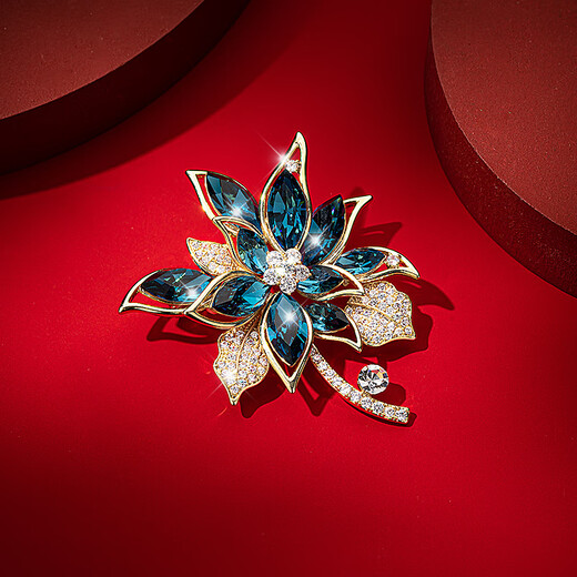 Yalundi hibiscus flower brooch for women 2025 new hot style high-end suit pin birthday gift for teachers, mothers and elders