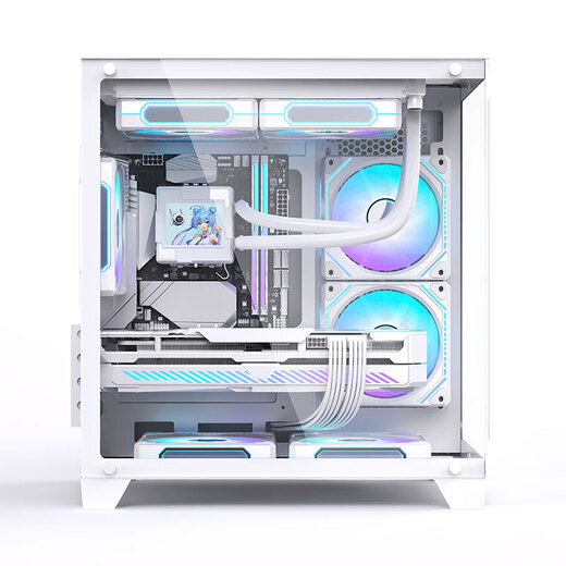 ASUS AMD Ryzen R5 5600/5700X/9600X/RX7650GRE/RTX5060/Gaming Desktop Computer Host Assembly Computer Complete Machine Specifications 2丨R5 5600+7650GRE White Desktop Assembly Computer