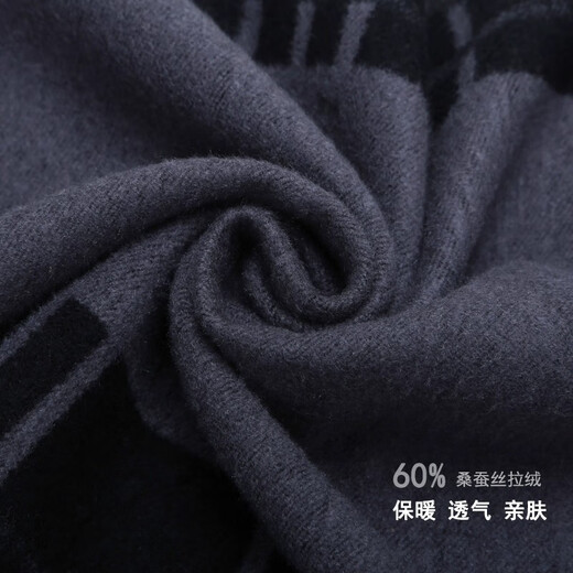 AREA men's scarf for middle-aged and elderly people in autumn and winter mulberry silk warm dad middle-aged and elderly scarf birthday gift box lr42