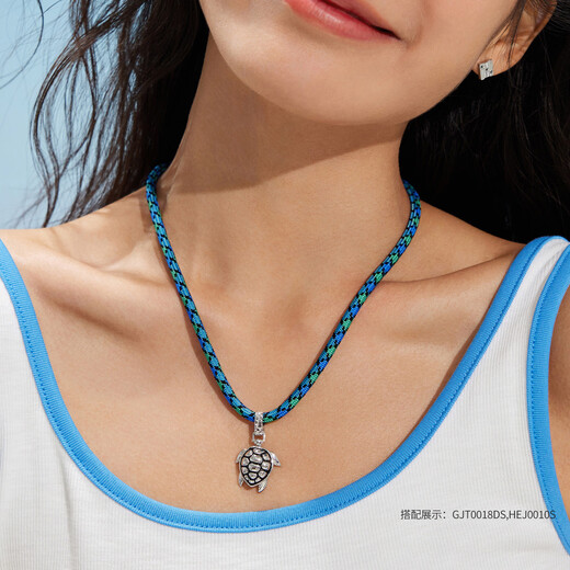 Lukfook Jewelry Platinum Pendant Gilt Ocean Sea Turtle Platinum 950 Men's and Women's Pendant Couple Gift Gold Weight Approximately 10.38 Grams