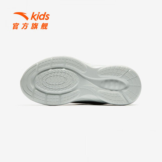 ANTA (ANTA) Children's Cotton Shoes for Boys 2026 Spring New Product Plus Velvet Warm Leather Velcro Two Cotton Shoes Black/Silver/New Fluorescent Light Grass Green-2 33