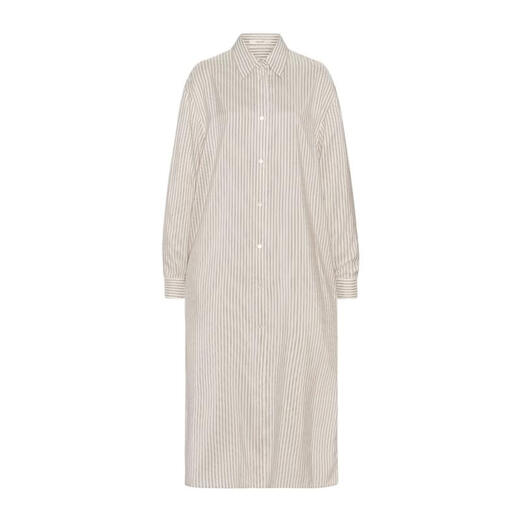 The Row Women's Dress Slim and Breathable Striped Commuting Daily Long Dress Simple White One Size |US-0