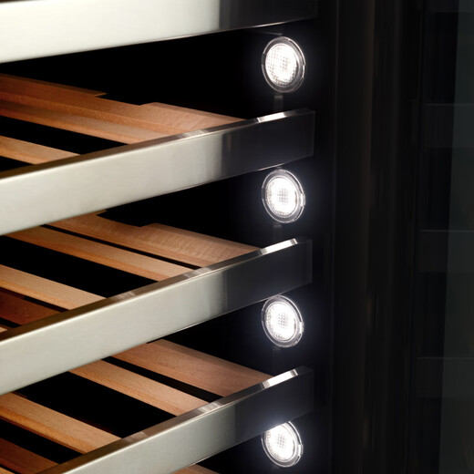 PULADI Arc Intelligent Frequency Conversion Double Door Double Temperature Red Wine Cabinet Constant Temperature Home Living Room Refrigerator Office Tea Retro Villa President Embedded Commercial Display Fresh Cabinet WIFI Retro Integrated Double Door Color Matching Wine Cabinet + Wine Cabinet 490L