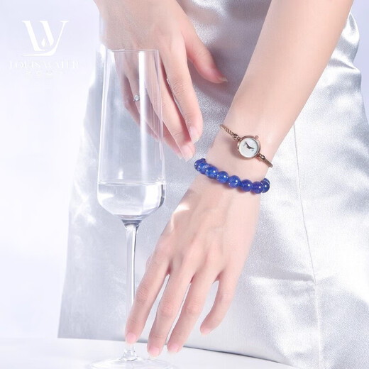 LOUIS WATER Jewelry Grade Old Mine Tanzania's Top Luxury Tanzanite Bracelet Crystal Bracelet Women's Men's Toy Accessories Christmas Collection Grade 7A About 6mm Tanzanite One Certificate for One Thing