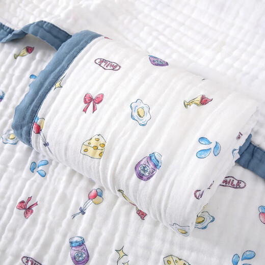 Baby baby gauze bath towel cover blanket pure cotton water-absorbent six-layer toddler bath towel children's winter super soft type A cotton 6-layer gauze wide edge drift bottle 110*110