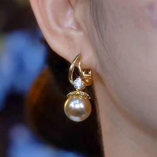 Copper alloy imitation pearl earrings, elegant purple pearl earrings, autumn and winter new style, light luxury, simple and exquisite earrings, 1 pair of classic white pearl earrings, light luxury quality