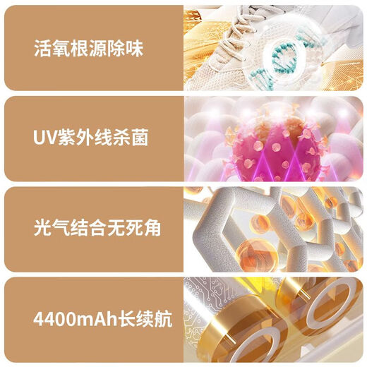 FIEEMOO Multifunctional Smart Shoe Disinfection, Sterilization, Deodorization Shoe Dryer, Wet and Dry Shoe Changing Stool, Ozone Fungi Killing Drying Model - Doudou (2 layers/plug-in/with drying)