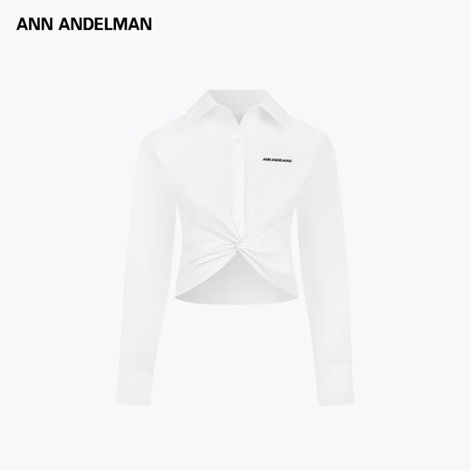 ANN ANDELMAN offizieller Direktvertrieb weißes Hemd Damen Langarm Herbst 2025 neues Twist Tight Top Weiß XS
