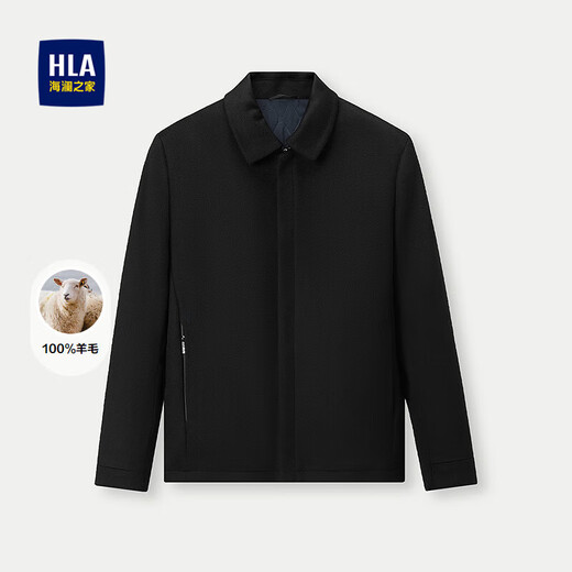 HLA Heilan Home Jacket Men's 25 Lapel Business Stylish Warm Wool Jacket Men Winter