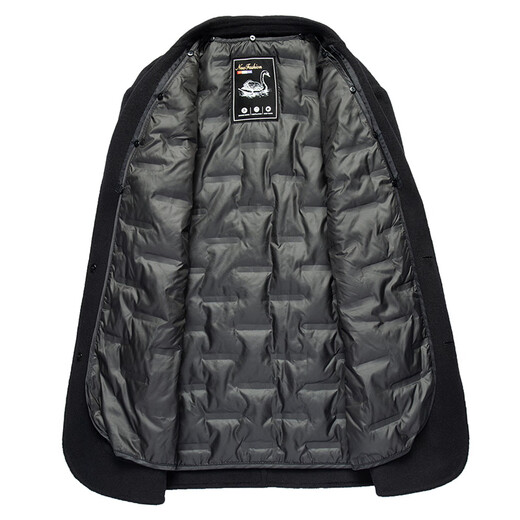 GOLDLION G+Goldlion Double-sided Woolen Suit Jacket Men's Korean Style Trendy Woolen Suit Thickened Goose Down Liner Short Wool Large Gray M 170/88A Recommended 95-125Jin Jin is equal to 0.5 kg