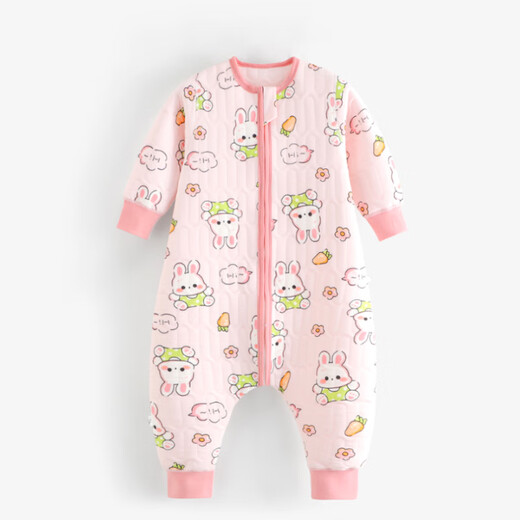 9i9 children's sleeping bag autumn and winter split leg 3-layer warm baby pajamas jumpsuit children's anti-kicking quilt pajamas 100 yards A127