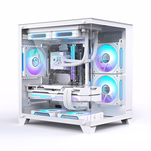 ASUS AMD Ryzen R5 5600/5700X/9600X/RX7650GRE/RTX5060/Gaming Desktop Computer Host Assembly Computer Complete Machine Specifications 2丨R5 5600+7650GRE White Desktop Assembly Computer