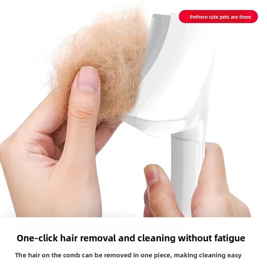 Cute Pets in Cats and Dogs Universal Pet Hair Thinning Artifact to Remove Floating Hair and Curved Blades to Detangle and Comb Easily Universal for Cats and Dogs Pearl White