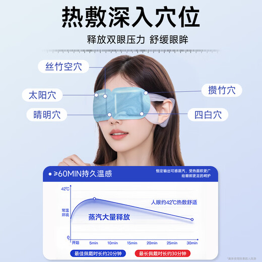 Jianbu Pharmaceutical Steam Eye Mask Eye Patch relieves eye fatigue and improves vision, dry eyes, blurry eyes, anthocyanin hot compress, eye protection and sleep