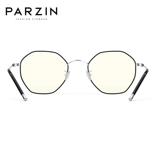 
PARZIN (PARZIN) anti-blue light and radiation-proof glasses for men and women Simple and easy to match metal polygonal goggles PZ15738LA black frame silver edge