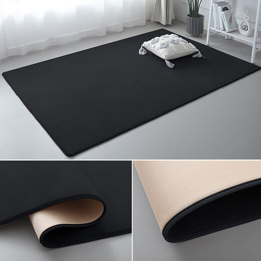 Carpet bedroom bedside thickened modern simple living room coffee table mat short pile high elastic children's blanket washable full floor dark gray (washable) 120*200cm