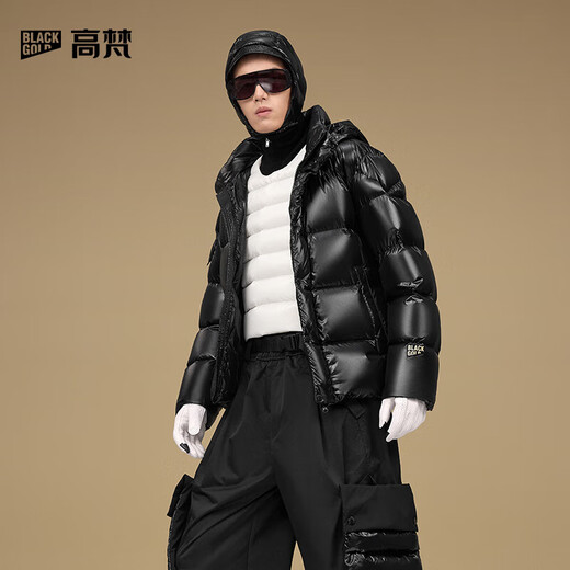 Gao Fan and Tian Xuning same style black gold goose down jacket Pioneer 5.0 five grid 2025 new down jacket black 5.0 M