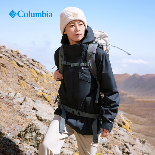 Columbia Outdoor 25 Autumn and Winter New Men's and Women's Silver Dot Fleece Liner Three-in-One Waterproof Jacket XE9099 010 Black L (180/100A)