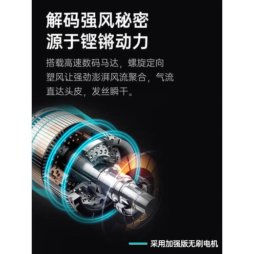 Leifen upgraded version National 3C certification丨5 billion negative ion hair care official flagship high-speed hair care negative ion hair dryer for home use 2025 Leifen leafless hair dryer high-grade gray-five air nozzles 3.3 meters + hanging