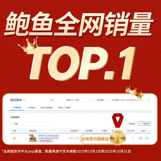 Wangmu cooked and frozen triple-cut extra large abalone, extra large 10 abalone, fresh shellfish, holiday gift, comparable to 10 fresh abalone, large size, net weight 500g