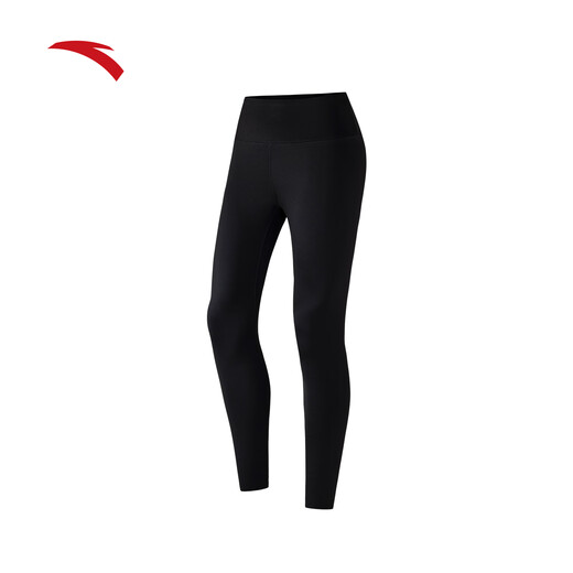 ANTA Micro-pressure Shaping Tights Women's Autumn and Winter New Style Plush Warm Butt Lift Cycling Yoga Pilates Basic Black-2 XS (Female 155)