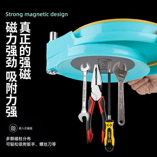 Jiazhi Fishing Folding Bait Tray Fully Magnetic Open Bait Tray Open Bait Basin Fishing Supplies Fishing Gear and Bait Basin Strong Magnetic Bait Box Folding Bait Tray Tiffany Blue