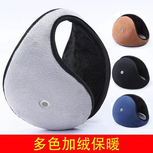 Levison's new winter earmuffs for men and women, plus velvet, thickening, ear protection, windproof earmuffs, cold and antifreeze earmuffs, black - earpiece type