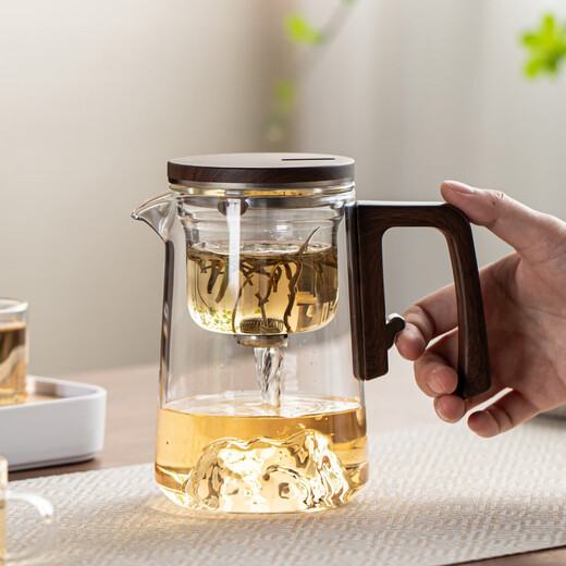 Eight Thousand Lines Elegant Cup Magnetic Teapot One-click Separation of Tea and Water Automatic Tea Making Lazy Tea Maker for Office and Home Use