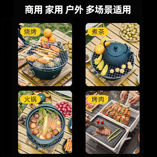 Quick-burning charcoal fruit charcoal smokeless carbon indoor and outdoor barbecue special ignition flammable carbon block around the stove to cook tea charcoal mechanism round quick-burning fruit charcoal-33mm 50 pieces