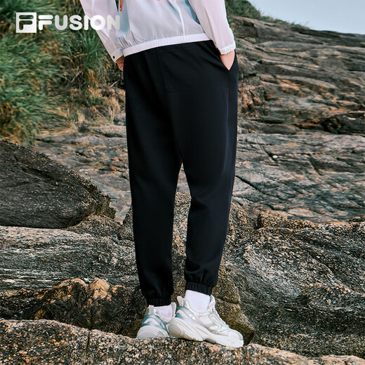 FILA FUSION Fila trendy brand knitted trousers for men 2025 fashionable loose cuffed casual pants