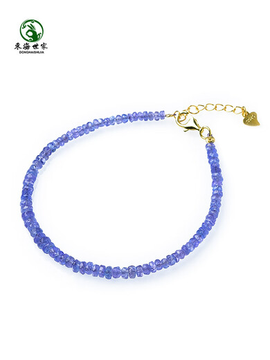 Purchase Products Tanzanite Bracelet for Women and Men China East China Sea Crystal Agate Jade Blue Shape 925 Silver Willow Leaf Style Approx. 3mm
