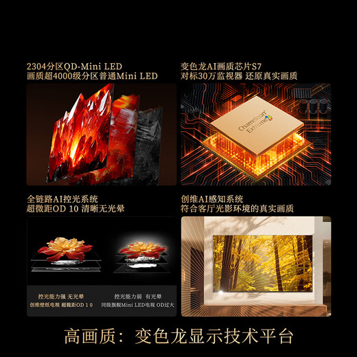 Skyworth Wallpaper TV A7F Pro 65-inch ultra-thin mural art miniled flat panel smart home appliance LCD trade-in national subsidy