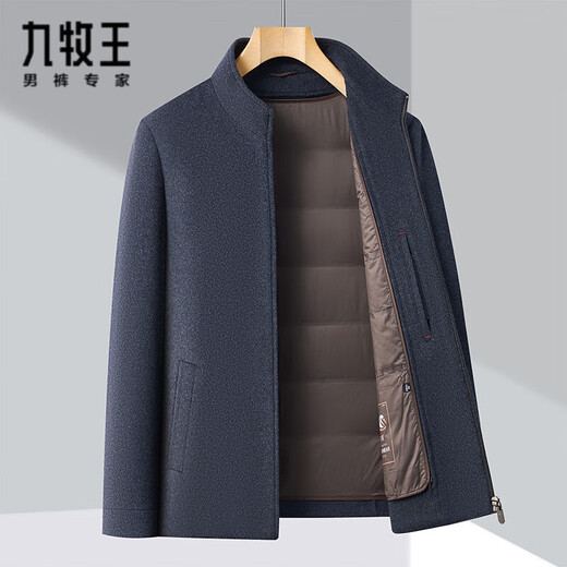 Jiumuwang double-sided wool coat for middle-aged men in winter woolen woolen stand-up collar jacket dad wear removable liner top 11603 camel (removable liner) M 170/48
