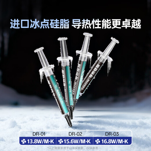 Shanze Silicone Grease Cooling CPU Thermal Paste Chip Host Laptop Graphics Card Liquid Silicone Thermal Conductivity Coefficient 13.8 (W/m K) DR-01