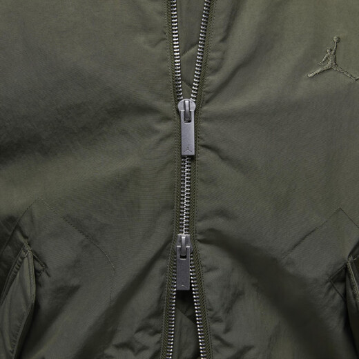 JordanRenegade pilot logo solid color outdoor casual sports stand collar zipper jacket men's medium olive green medium olive green L