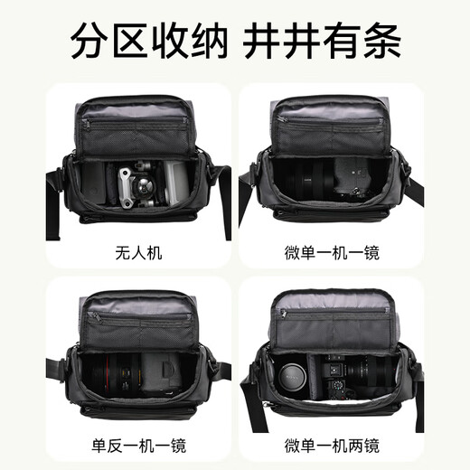 Green giant (llano) camera bag photography bag shoulder crossbody SLR bag retro casual mirrorless digital liner bag lens storage bag magnetic waterproof suitable for Canon, Sony, Nikon, Fuji and Ricoh