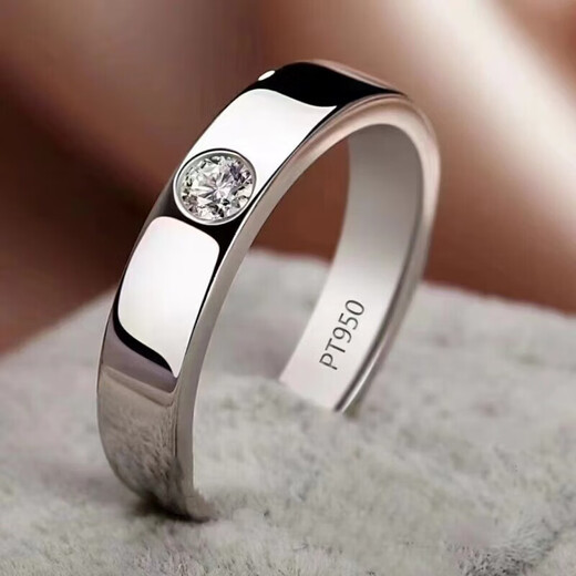 DRPT950 platinum ring for male and female couples, wedding diamond ring, classic tail ring, Valentine's Day and Chinese Valentine's Day birthday gift, opening adjustable for male or female, contact customer service for remarks