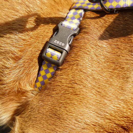 ZEZE Cat Traction Rope I-shaped Adjustable Anti-Escape Special Cat Walking Backpack for Outing Small Dogs Vest Type Yellow Purple | Vest Type Anti-Escape Adjustable Neck Circumference 23-31cm Chest Circumference 29-44cm