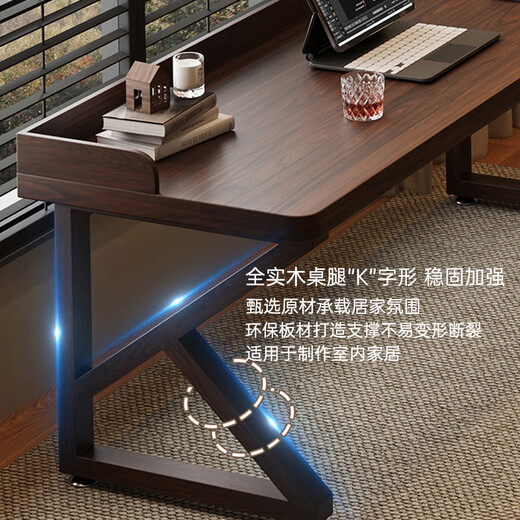 Duke Kingtha all solid wood desk living room bedroom study computer desk antique style long writing desk home workbench customization contact customer service 100x60x75cm