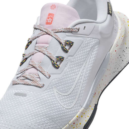 Nike men's outdoor professional running shoes spring NIKE JUNIPER TRAIL 2 GORE-TEX HM9734 002 platinum/white/mysterious fireworks color/foam pink 44