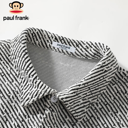 Paul Frank Jacket Men's Autumn and Winter American Jacket Men's Loose Casual Cardigan Top Men's Dark Gray XL