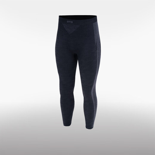 UTO Merino Wool Quick-Dry Ski Jackets, Warm and Fashionable Sports Black and Gray Pants (Men's Style) XL