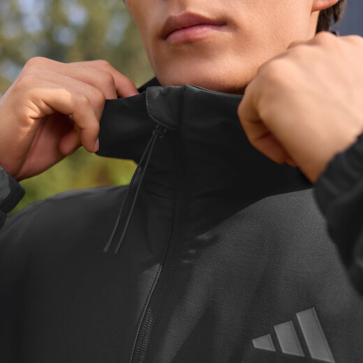 Adidas waterproof and windproof casual hooded jacket for men and women autumn new Adidas official light sports black XL