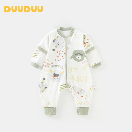DUUDUU baby sleeping bag onesie children's spring and autumn four-season split leg anti-kick quilt male and female baby pajamas home clothes